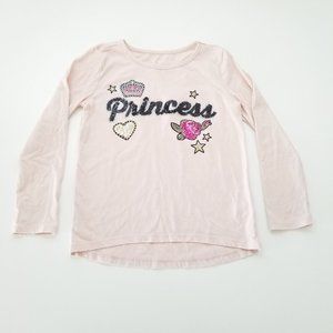 💥 3/$15 - Sequin Blush Pink Princess Long Sleeve Shirt M